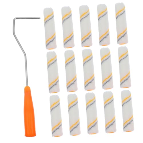 VILLCASE Teiliges Mini Farbroller mit Gelb grauen Wollrollen und Griff Langlebig und Einfach zu Bedienen für Wandfarbe Türen Fenster DIY Malerbedarf für Studio und Zufällige Farbe VILLCASE Teiliges Mini Farbroller mit Gelb grauen Wollrollen und Griff Langlebig und Einfach zu Bedienen für Wandfarbe Türen Fenster DIY Malerbedarf für Studio und Zufällige Farbe von VILLCASE