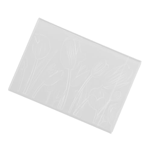 VILLCASE Prägefolder Für Kartenherstellung Mit Tulpenblüten Plastische Strukturfolie Für Scrapbooking Und Papierbasteleien Vielseitige Prägevorlage Für Verschiedene Materialien von VILLCASE