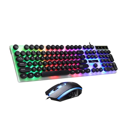 VILLCASE USB Kabel Tastatur Set mit Hintergrundbeleuchtung Ergonomisches Design für Computer und Laptop Schwarz VILLCASE USB Kabel Tastatur Set mit Hintergrundbeleuchtung Ergonomisches Design für Computer und Laptop Schwarz von VILLCASE