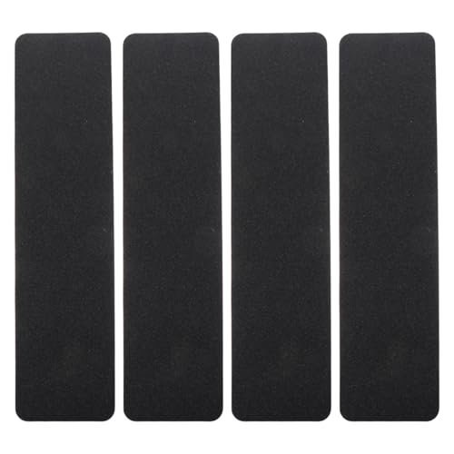 VILLCASE VILLCASE 4er-Set Treppen-Anti-Rutsch-Streifen, rutschfeste Streifen, rutschfeste Treppenstufen, selbstklebende Stufenmatten, Treppenteppich, Stufen, für den Außenbereich, rutschfester Badewan von VILLCASE