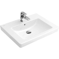 Villeroy&boch - Waschtisch Subway 7113F0 600x470mm, 1 Hahnloch, mit Überlauf, Farbe: Weiß Ceramicplus - 7113F0R1 von Villeroy & Boch