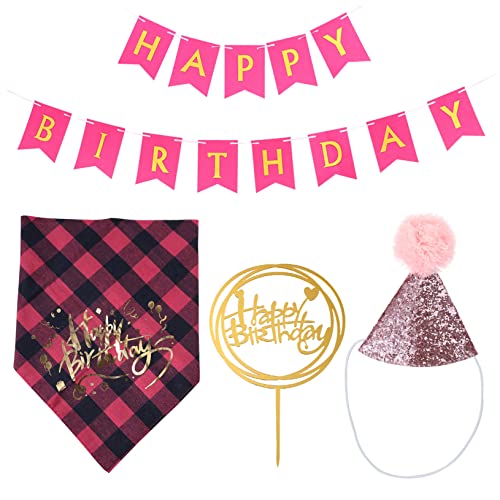 VILLFUL 1 Satz Pet Geburtstag Banner Set Dekorative Hund Geburtstagsparty mit Dreiecksfahne Hut und Cupcake Topper für Unvergessliche Feiern Wiederverwendbar und Farbenfroh VILLFUL 1 Satz Pet Geburtstag Banner Set Dekorative Hund Geburtstagsparty mit Dreiecksfahne Hut und Cupcake Topper für Unvergessliche Feiern Wiederverwendbar und Farbenfroh von VILLFUL