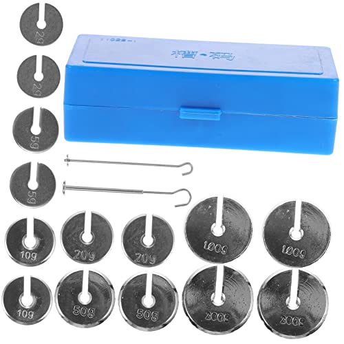 VILLFUL 1 Satz Slotted Metallgewichte Set für Physikexperimente Teiliges Set mit Hängern Präzise Gefertigt aus Langlebigem für Gewichtsermittlung und Balancetests von VILLFUL
