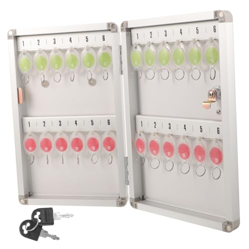 VILLFUL 1 Satz Wandmontierter Schlüsselverwahrungsbox aus Aluminiumlegierung Schlüssel Kapazität Langlebig und Verschließbar für Büro und Zuhause Installieren Verwenden von VILLFUL
