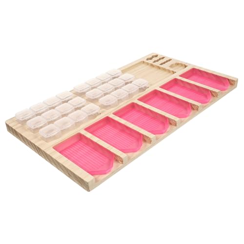 VILLFUL 1 Set Von Diamant Kunst Lagerung Tabletts Durch Werkzeug Tablett Einfache Lagerung Für Diamant Bild Zubehör Holz Organizer von VILLFUL
