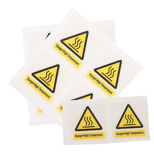 VILLFUL 10 Blatt Hochtemperatur Warnschild Aufkleber Hitzebeständige Scald Warnetiketten Selbstklebende Sicherheitshinweise für Maschinen und Lager Stark Haftend VILLFUL 10 Blatt Hochtemperatur Warnschild Aufkleber Hitzebeständige Scald Warnetiketten Selbstklebende Sicherheitshinweise für Maschinen und Lager Stark Haftend von VILLFUL