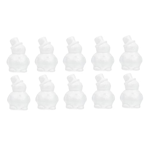 VILLFUL 10 Stück Schneemann Form Weihnachtsornamente DIY Bastelzubehör für Festliche Dekorationen Kleine Schaumstoffkugeln zur Verschönerung von Weihnachtsfeiern und Handwerken von VILLFUL