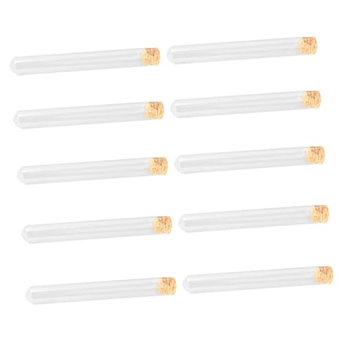VILLFUL 10 Stück Teiliges Glas Reagenzgläser mit Holzstopfen Transparente Laborröhrchen Präzise Messskala Versiegelbar für Probenlagerung und Zentrifugenanwendungen VILLFUL 10 Stück Teiliges Glas Reagenzgläser mit Holzstopfen Transparente Laborröhrchen Präzise Messskala Versiegelbar für Probenlagerung und Zentrifugenanwendungen von VILLFUL