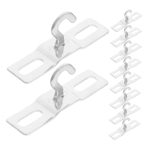 VILLFUL 10 Stück Teiliges Metall Haken mit Flacher Platte Schwere Deckenhaken für Vielseitige Wand und Deckenmontage Inklusive Befestigungsmaterial für Haushalt Büro und Ladendekoration von VILLFUL