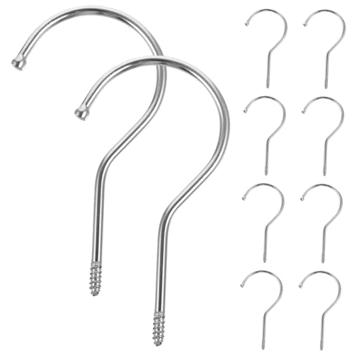 VILLFUL 10 Stück Teiliges Schraubhaken Robustem Edelstahl Multifunktional für DIY aufhängungen zum Hängen von Tassen Pflanzen Schlüsseln und Mehr Platzsparend für Zuhause und Büro VILLFUL 10 Stück Teiliges Schraubhaken Robustem Edelstahl Multifunktional für DIY aufhängungen zum Hängen von Tassen Pflanzen Schlüsseln und Mehr Platzsparend für Zuhause und Büro von VILLFUL