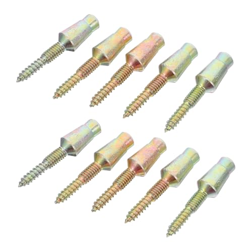 VILLFUL 10 Stück Teiliges Selbstbohrende Türscharniere Sicherheitsschrauben mit Doppelgewinde für Metall und Hochbelastbare Manipulationssichere Beschläge für Stabile Tür Möbelfunktion von VILLFUL
