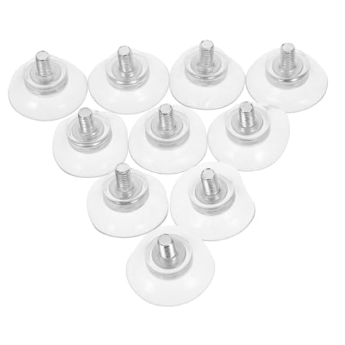 VILLFUL 10 Stück Teiliges Transparente PVC Saugnäpfe mit Gewindeschraube Rutschfeste Sauger für Glas und Tischplatten Einsetzbar für Küche Bad Fenster Stabiler Halt ohne Bohren von VILLFUL