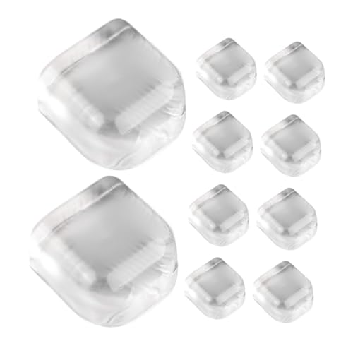 VILLFUL 10 Stück Teiliges Transparente Silikon Türstopper ohne Bohren Selbstklebend Bodenmontiert Wandfreundlich Stoßdämpfend für Innenraum Schützt Wände in Wohn Büroräumen von VILLFUL