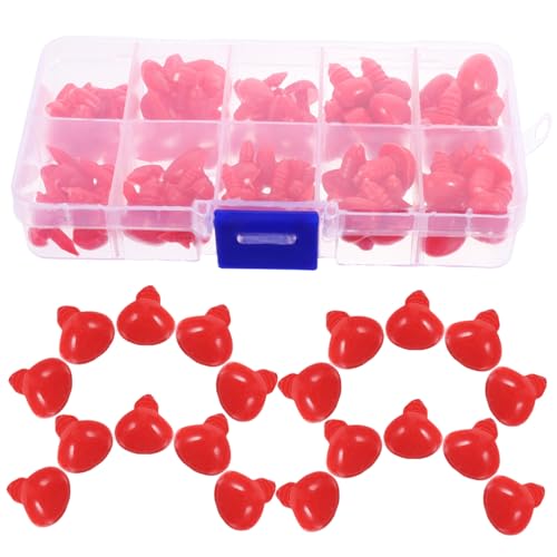 VILLFUL 100 Stück Sicherheitsnasen Dreieck für Stofftiere Bastelzubehör Puppennasen Rot DIY Zubehör für Handarbeit und Kreativprojekte VILLFUL 100 Stück Sicherheitsnasen Dreieck für Stofftiere Bastelzubehör Puppennasen Rot DIY Zubehör für Handarbeit und Kreativprojekte von VILLFUL