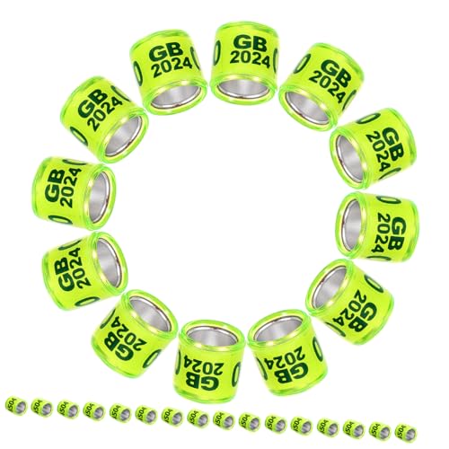 VILLFUL 100 Stück Tauben Fußringe aus Aluminium Kunststoff Nummerierte Vogel Beinringe Leicht Anzubringen und Abnehmbar Geeignet für Brieftauben und Geflügelzucht Helle Farbe zur Einfachen von VILLFUL
