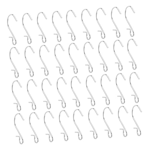 VILLFUL 100 Stück Teiliges S haken aus Edelstahl Schwere Ausführung Starke Tragkraft Vielseitig Einsetzbar für Küche Bad Büro und Garten Kompakt Rostfrei zum Aufhängen von Taschen und von VILLFUL