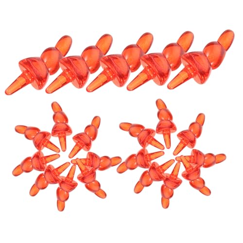 VILLFUL 100 Stück Teiliges Schneemann Nasen aus Halbtransparentem Kunststoff Gebogen DIY Bastelzubehör für Weihnachtsdekoration für Schneemann BAU und Kreative Weihnachtsbastelei von VILLFUL