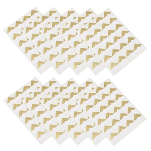VILLFUL 10Blätter Selbstklebende Fotoecken in Gold für Scrapbooking DIY Fotoalben und Journaling Bildecken für Projekte und Erinnerungsbücher VILLFUL 10Blätter Selbstklebende Fotoecken in Gold für Scrapbooking DIY Fotoalben und Journaling Bildecken für Projekte und Erinnerungsbücher von VILLFUL