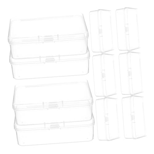 VILLFUL 10stücke Kleine Rechteckige Plastikboxen Mit Deckel Transparente Mini-aufbewahrungsboxen Aus Kunststoff Stapelbare Behälter Für Schmuck Und Bastelbedarf Im Heimgebrauch von VILLFUL