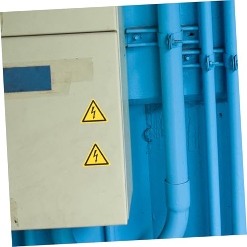 VILLFUL 12 Stück Elektrisches Warnschild Dreieckig Selbstklebend Hochspannung Warnaufkleber für Elektrische Sicherheitsschutz Schaltanlagen und Geräte von VILLFUL