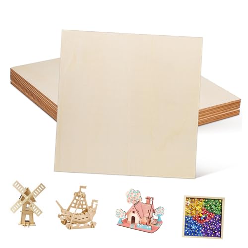 VILLFUL 12 Stück Multi-Layer-Sperrholz Sperrholzplatten Holzbretter zum Basteln Handwerksschneidebrett unfertige Holzquadrate Handwerk Holz Holzbretter basteln Holzplanke Buchsbaum Beige VILLFUL 12 Stück Multi-Layer-Sperrholz Sperrholzplatten Holzbretter zum Basteln Handwerksschneidebrett unfertige Holzquadrate Handwerk Holz Holzbretter basteln Holzplanke Buchsbaum Beige von VILLFUL
