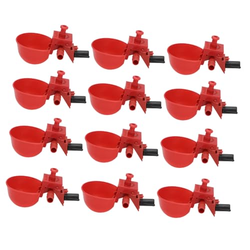 VILLFUL 12 Stück Teiliges Automatisches Tränkebecken für Hühner und Tauben Verstellbare Wassermenge Roter Abs wasserspender Praktischer Trinknapf für Geflügel und Vögel im Zufällige Farbe VILLFUL 12 Stück Teiliges Automatisches Tränkebecken für Hühner und Tauben Verstellbare Wassermenge Roter Abs wasserspender Praktischer Trinknapf für Geflügel und Vögel im Zufällige Farbe von VILLFUL