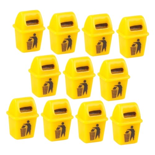 VILLFUL 12 Stück Teiliges Mini Mülleimer Puppenhaus Zubehör Miniatur Abfallbehälter Langlebig und Vielseitig für Küche Schlafzimmer Büro Realistische Dekoration von VILLFUL