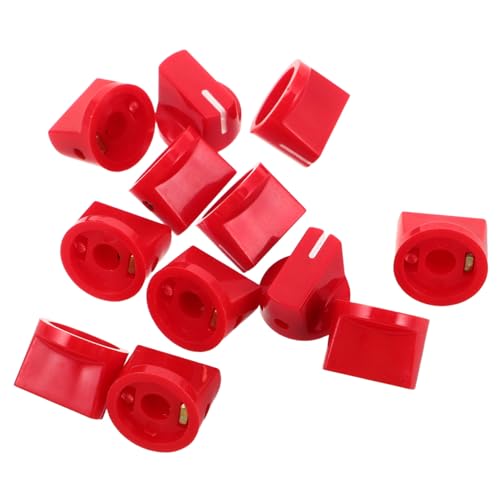 VILLFUL 12 Stück Teiliges Potentiometer-drehknöpfe Roter Kunststoff Rundloch Präzise Lautstärke Tonregelung Passend Gitarre Bass und Audiogeräte VILLFUL 12 Stück Teiliges Potentiometer-drehknöpfe Roter Kunststoff Rundloch Präzise Lautstärke Tonregelung Passend Gitarre Bass und Audiogeräte von VILLFUL