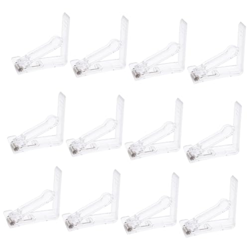 VILLFUL 12 Stück Tischdeckenklammern Transparent mit Federspannung Rutschfeste Tischdeckenhalter für Picknick Camping Gartentisch Stabiler Tischdeckenclip für Innen Außenbereiche von VILLFUL