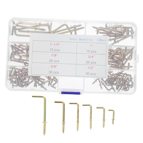 VILLFUL 120 Stück Förmige Schrauben mit Selbstschneidenden Haken Metall Bilderrahmen Hängeschrauben für Leichte Anwendungen für DIY Projekte VILLFUL 120 Stück Förmige Schrauben mit Selbstschneidenden Haken Metall Bilderrahmen Hängeschrauben für Leichte Anwendungen für DIY Projekte von VILLFUL