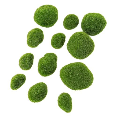 VILLFUL 12stücke Simulationsmoosstein Dekoration Für Aquarien Und Terrarium Realistisch Mooskugel Anlage Деко Moos-bastelstein von VILLFUL