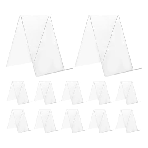 VILLFUL 12Stücke Transparente Acryl Buchständer für Schreibtisch Stabiler Buchhalter für Effiziente Präsentation von Büchern und Karten für Arbeitsfläche und Dekoration VILLFUL 12Stücke Transparente Acryl Buchständer für Schreibtisch Stabiler Buchhalter für Effiziente Präsentation von Büchern und Karten für Arbeitsfläche und Dekoration von VILLFUL