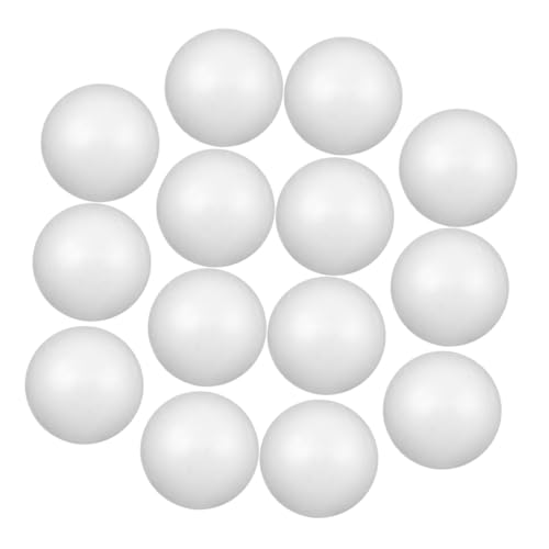 VILLFUL 14 Stück Teiliges Weiße Polystyrol bastelkugeln Feste Schaumstoffbälle für DIY kunstprojekte Schulbedarf Weihnachts Partydekoration Leicht Formbar und Langlebig von VILLFUL