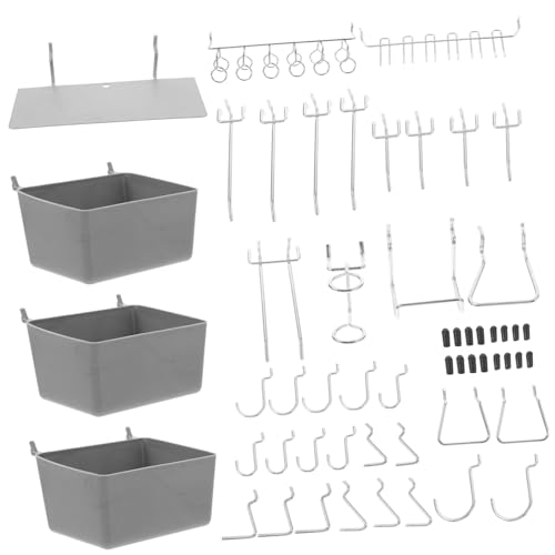 VILLFUL 140 Stück Teiliges Metall Pegboard Hakenset mit Organizer Boxen Vielseitiges Ordnungssystem für und Garage Robuste Lochwand Haken zur Werkzeugaufbewahrung und Stauraumoptimierung von VILLFUL