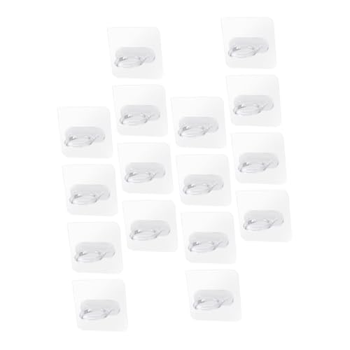 VILLFUL 16 Stück Teiliges Selbstklebendes Transparentes Wandhaken Multifunktionale Bohrfreie Flaschenhalter für Badezimmer Küche und Indoor Wiederverwendbar und Einfach Anzubringen von VILLFUL