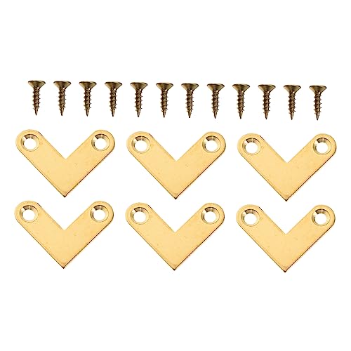 VILLFUL 3 Sätze Flache Messing-eckwinkel Für Bilderrahmen-eckwinkel L- Gelenke Möbelverbinder 6 Stück * 3 VILLFUL 3 Sätze Flache Messing-eckwinkel Für Bilderrahmen-eckwinkel L- Gelenke Möbelverbinder 6 Stück * 3 von VILLFUL