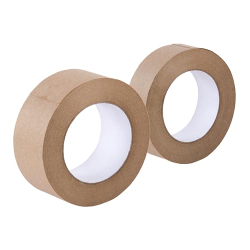 VILLFUL 2 Rollen Umweltfreundliches Kraftpapier Klebeband Breit Wasseraktivierbar Selbstklebend Beschreibbar Reißfest Starke Haftung zum Versiegeln von Kartons und Verpackungen VILLFUL 2 Rollen Umweltfreundliches Kraftpapier Klebeband Breit Wasseraktivierbar Selbstklebend Beschreibbar Reißfest Starke Haftung zum Versiegeln von Kartons und Verpackungen von VILLFUL