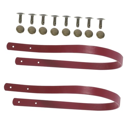 VILLFUL 2 STK. PU Leder Handtaschengurt Strapazierfähiger Ersatzriemen mit Porösem Ende Handgenähter Henkel für Damen Tote Bag DIY Robust und Farbintensiv Passend für Clutch und VILLFUL 2 STK. PU Leder Handtaschengurt Strapazierfähiger Ersatzriemen mit Porösem Ende Handgenähter Henkel für Damen Tote Bag DIY Robust und Farbintensiv Passend für Clutch und von VILLFUL