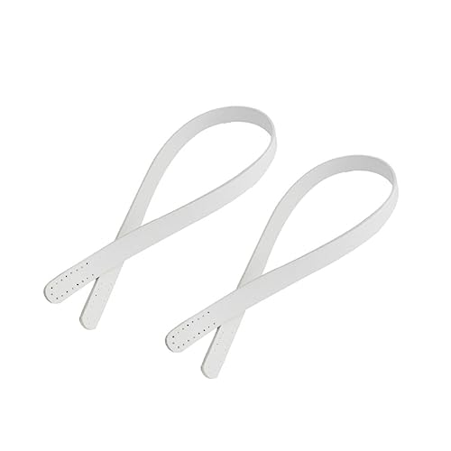 VILLFUL 2 STK. PU Leder Handtaschenriemen Strapazierfähiger Handtaschengurt mit Porösem Handnäh Design Ersatz Tragegurt für Damen Taschen DIY Zubehör Weiß von VILLFUL