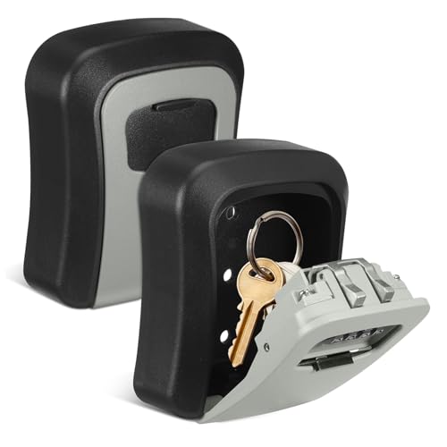 VILLFUL 2 Sätze Wandmontierter Schlüsselsafe mit Code Schlüsselbox für Sicheren Schlüsselaufbewahrung Wetterfest und Einfach zu Montieren für Zuhause und Garage VILLFUL 2 Sätze Wandmontierter Schlüsselsafe mit Code Schlüsselbox für Sicheren Schlüsselaufbewahrung Wetterfest und Einfach zu Montieren für Zuhause und Garage von VILLFUL