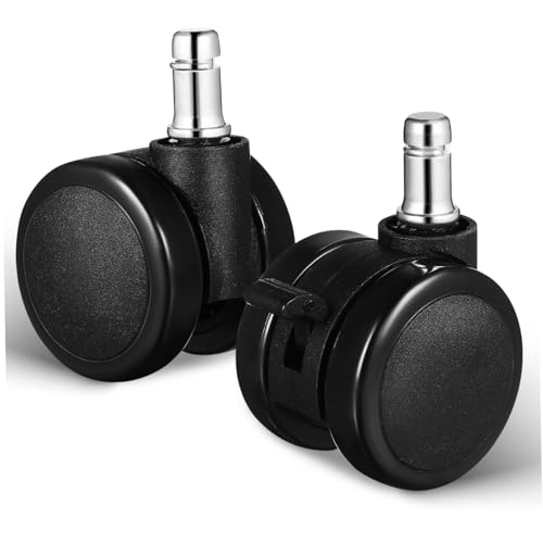 VILLFUL 2 Stk. Schwarze Pu-bürostuhlrollen mit Drehung und Bremse Vielseitige Ersatz-caster für Schreibtischstühle und Gepäck Langlebige Tragfähigkeit Stilvolles Design VILLFUL 2 Stk. Schwarze Pu-bürostuhlrollen mit Drehung und Bremse Vielseitige Ersatz-caster für Schreibtischstühle und Gepäck Langlebige Tragfähigkeit Stilvolles Design von VILLFUL