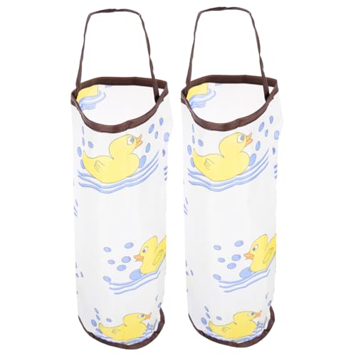 VILLFUL 2 Stück Aufbewahrungs Plastiktüten, Einkaufstütenspender, Wandhalterung, Taschenhalter, Waschbare Taschenbeutel, Wiederverwendbare Müllbeutelhalter, Müllbeutel Organizer, von VILLFUL
