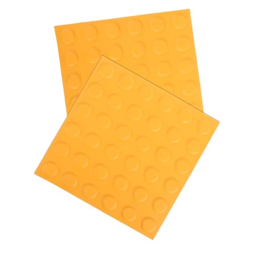 VILLFUL 2 Stück Blindenleitplatten aus Langlebigem PVC Rutschfeste Fühlbare Bodenfliesen mit Erhabenen Punkten Sichere Orientierungshilfe für Sehbehinderte Personen für Innenbereiche von VILLFUL