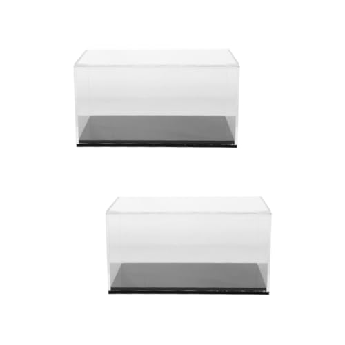 VILLFUL 2 Stück Box Displaybox Transparente Vitrine Für Figur Spielzeug Modellkoffer Aufbewahrungskoffer Für Modelle Klarer Displaybehälter Vielseitiger Displaykoffer Modell von VILLFUL