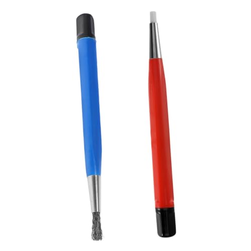 VILLFUL 2 Stück Elektronische Kratzbürste Uhren Schmuck Münzreinigung Tragbare Schonende Reinigungsbürsten mit Ergonomischem Griff für Präzise Oberflächenschonende Pflege Unterwegs von VILLFUL