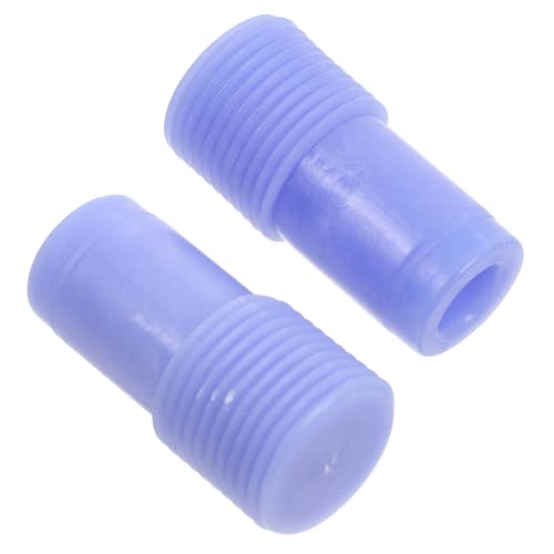 VILLFUL 2 Stück Gewindekopf Verlängerungsstangen Endadapter Ersatzgewindeenden Besenverlängerungsstangen Adapter Stielspitzen Besenstiel Aufsatz Gewindestiel Reparatur Blauer von VILLFUL