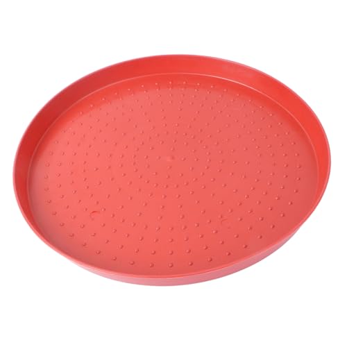 VILLFUL 2 Stück Hühner Futterplatten Futterbehälter Fütterungstabletts Rot Langlebige rutschfeste Teller für Küken und Geflügelhaltung von VILLFUL