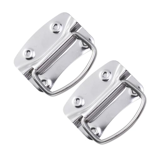 VILLFUL 2 Stück Industrie kastengriffe aus Nickelbeschichtetem Eisen Robuste Drop Handles für Schranktüren und Werkzeugkisten Komfortabler Griff ohne Kratzer Langlebig und Präzise von VILLFUL
