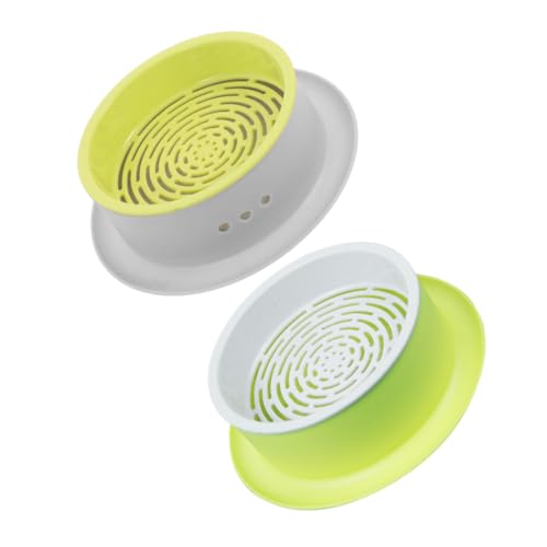 VILLFUL 2 Stück Katzengras Pflanzbox Teiliges Hydroponischer Anzuchttopf für Katzen Soilless Wachstumskonzept für Innenräume Platzsparendes Design von VILLFUL