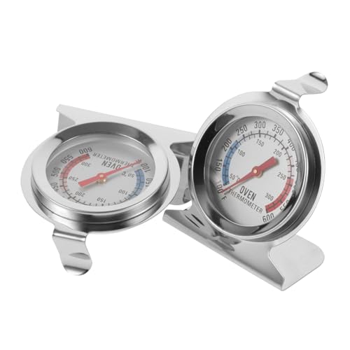 VILLFUL 2 Stück Küchenthermometer aus Präzises Ofenthermometer für Backofen Grill und Toaster Temperaturbereich Schnelle Ablesung für Perfektes Kochen von VILLFUL